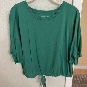 BOGO American Eagle Cropped Cinched Shirt